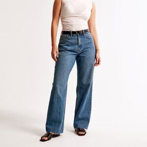 Abercrombie Curve Love High Rise Loose Jean in Dark Size 26R